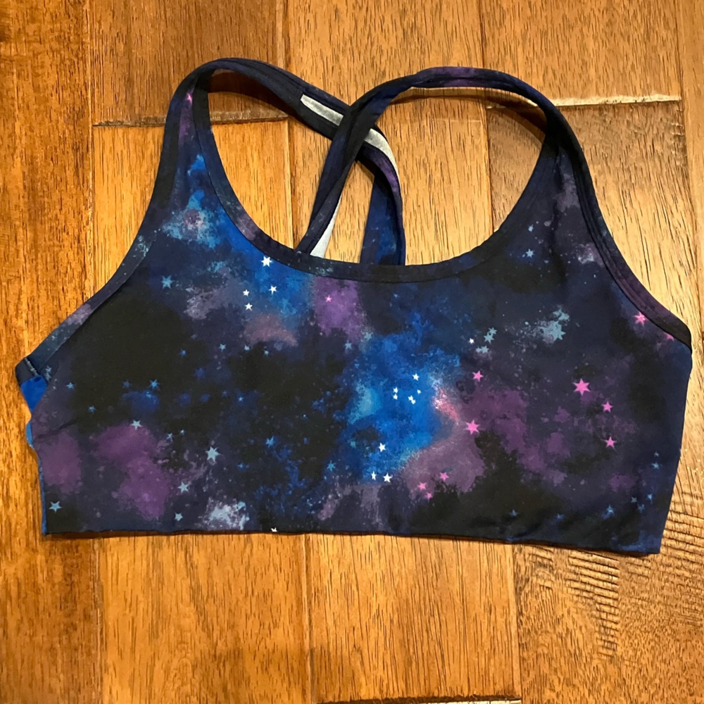 Victoria’s secret galaxy print sports bra in size XL